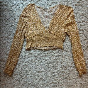 Wild Honey Yellow Floral Blouse